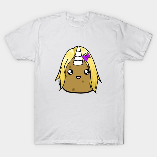 Unicorn Potato (Blonde Hair) T-Shirt by TeaShirts